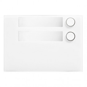 Placa frontal con 2 Botones de Urmet Alfa de color Blanco 1168/12W