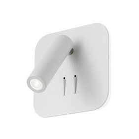 Applique Redo QUDA 6W+3W con presa USB 3000K Bianco 01-1491