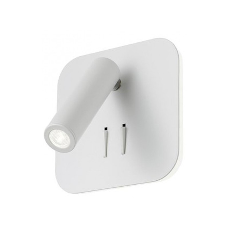 Applique Redo QUDA 6W+3W con presa USB 3000K Bianco 01-1491 Applique Redo QUDA 6W+3W con presa USB 3000K Bianco 01-1491