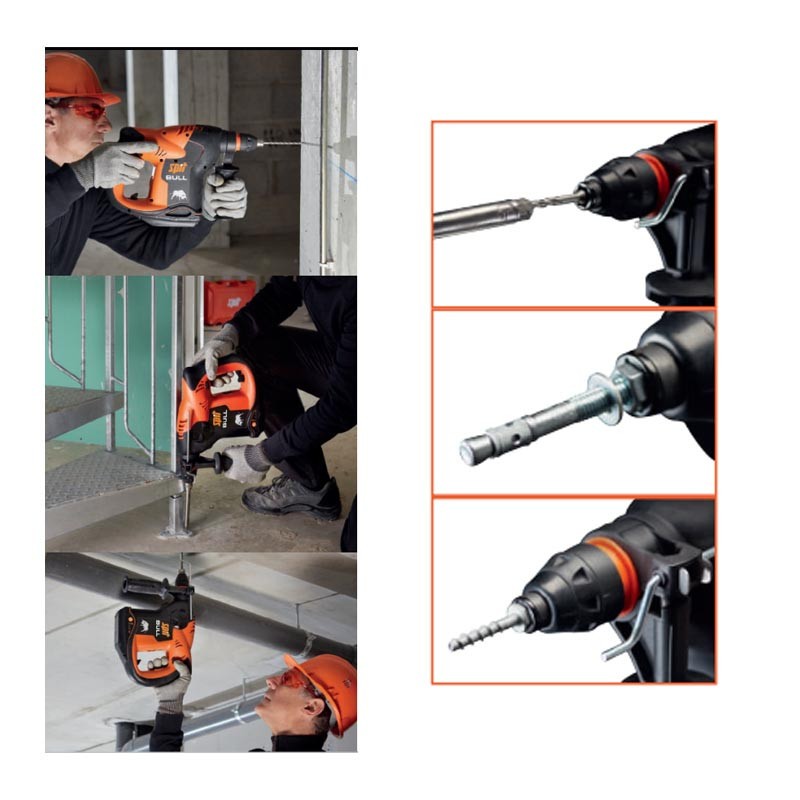 Tassellatore Clé à chocs ITW Split SPITBULL 6,2 Ah avec des accessoires 054514