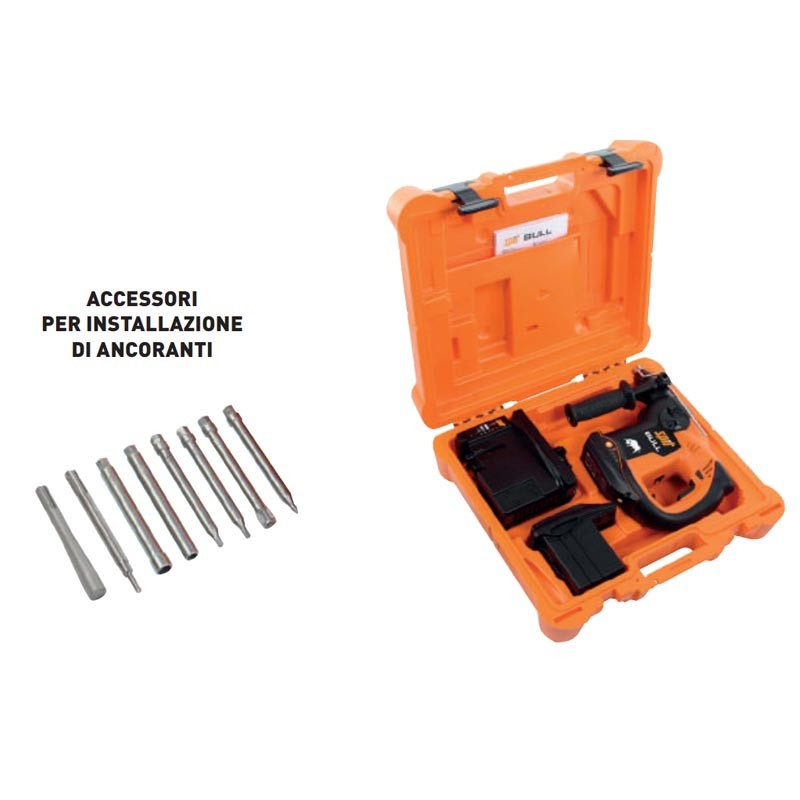 Tassellatore impact Wrench ITW Split SPITBULL 6,2 Ah with accessories 054514