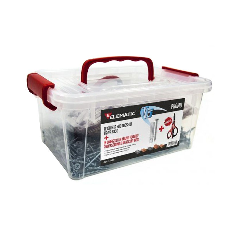 Vaschetta Spit da 500 T6 tasselli T6/VA 6x30 con forbice omaggio 566532
