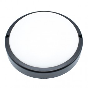Plafoniera a Led Poliplast MARTHA 15W 4200K Tonda Nera 400918N