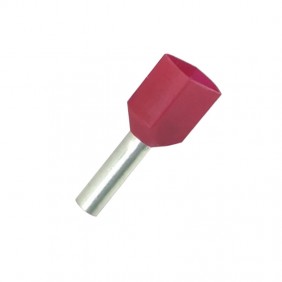 Tube double Cembre terminal preisolato 2X1mmq 8mm pièces 100 PKT108