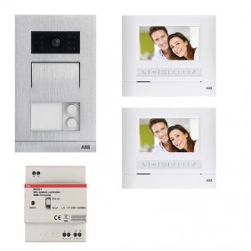 Kit Bifamiliare Videocitofono ABB Vivavoce  43 sistema BASIC WLK313B