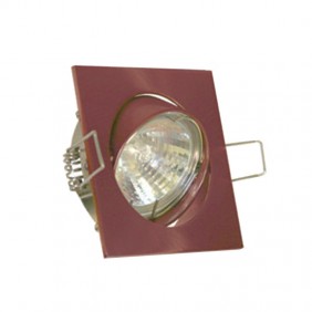 Faretto quadrato incasso orientabile Poliplast GU10 colore Rame 400619RA-GU10