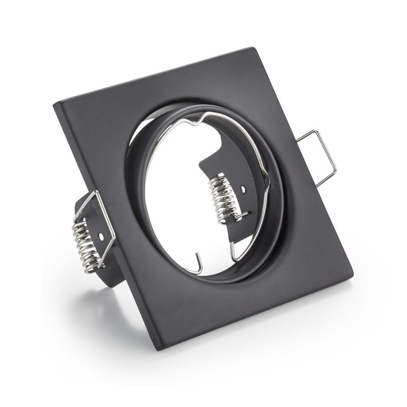 Downlight square recessed adjustable we can provide and advise GU10 color Black 400619NE-GU10