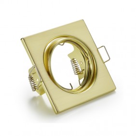 Faretto quadrato incasso orientabile Poliplast GU10 colore ORO 400619OR-GU10
