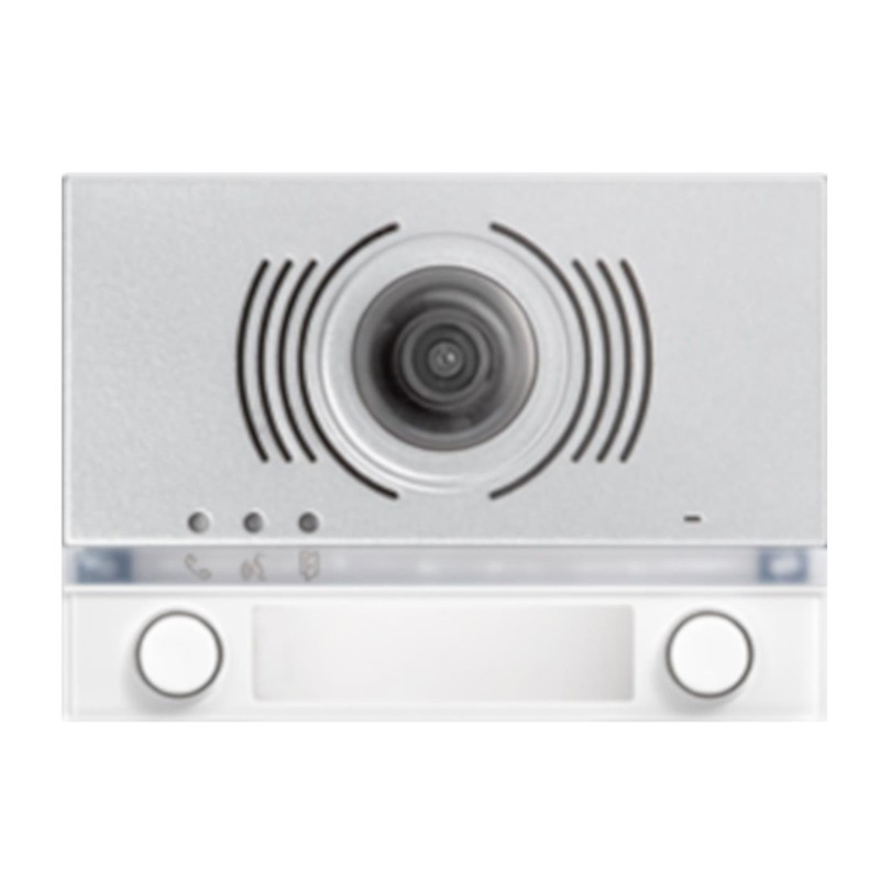 Lunette Urmet Alpha pour l'audio/vidéo module avec 2 boutons-boutons Blancs 1168/142W