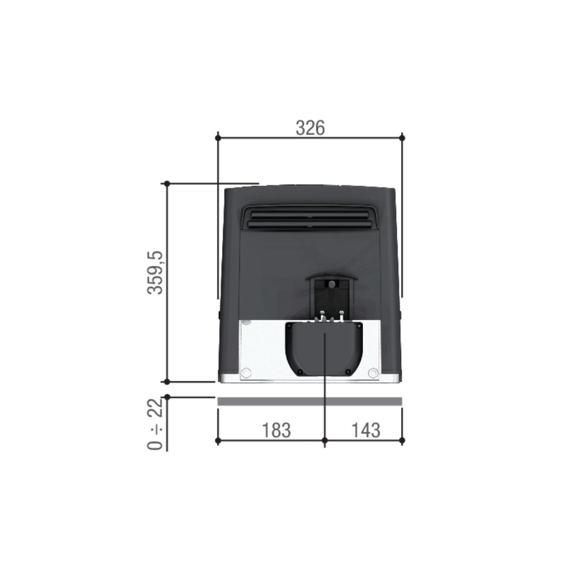 Motore Came per cancelli scorrevoli BKS22AGS fino a 2200KG 801MS-0100