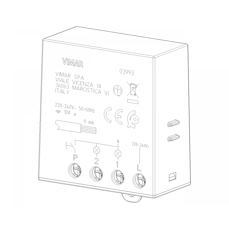 Vimar pulse relay module 4 sequences Quid 10A 03993