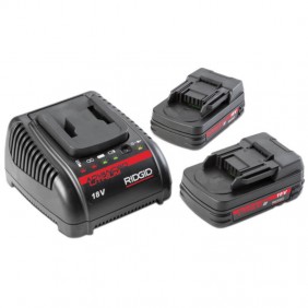 SET de 2 Batteries 2.0 Ah et Chargeur Ridgid pour pessatrici 61743