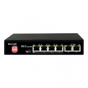 Commutateur de réseau Comelit 4 ports PoE + 2 liaisons montantes gigabit, avec la IPSWP06N01A