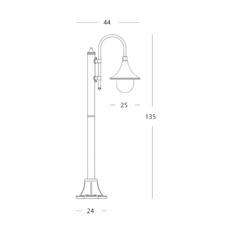 Zaunlatte Straßenbeleuchtung Sovil LAMPARA angriff E27 farbe Rost 938/11