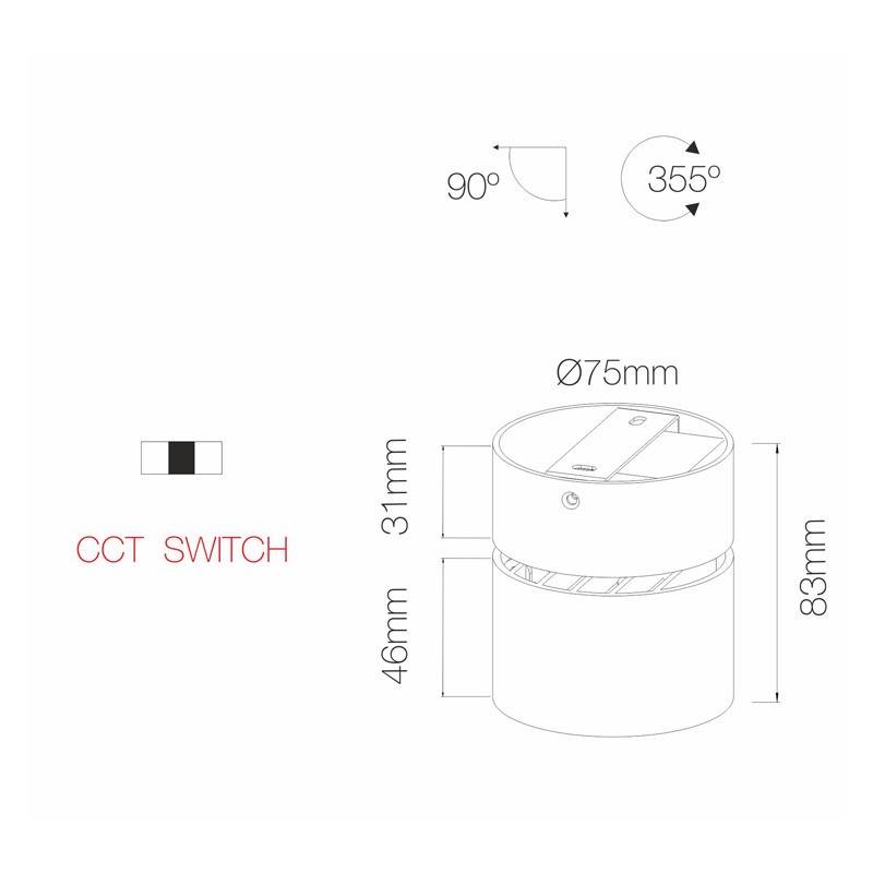 Led-strahler außen-Beneito Faure CONCORD MINI 7W Schwarz 4335