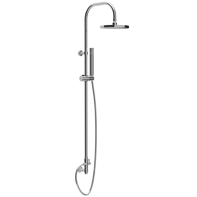 Colonne de douche Théorème de FIXER avec pommeau de douche et douchette Chrome 15263110341