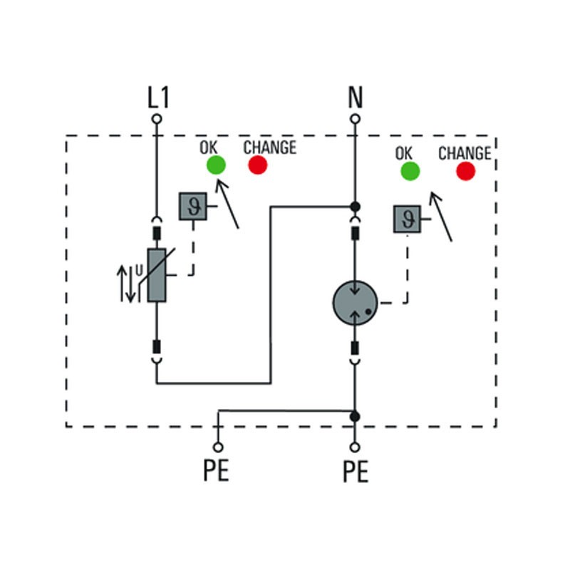 Scaricatore di sovratensione Weidmuller 40KA 2P Tipo 2 2591060000
