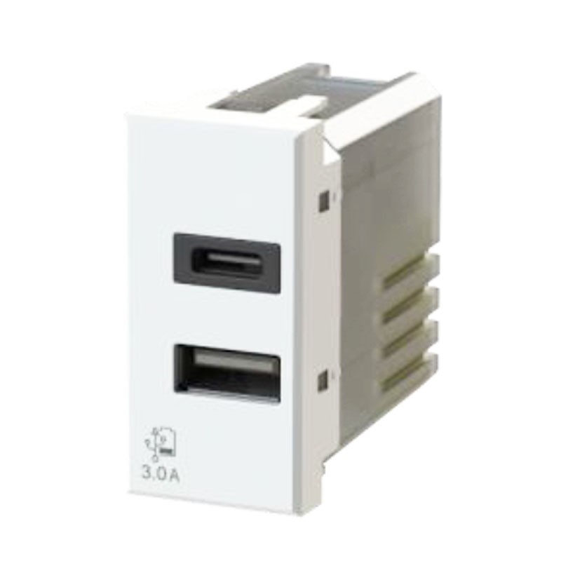 Presa USB 4Box 3.0A per serie Bticino Axolute Bianco 4B.HD.USB.30