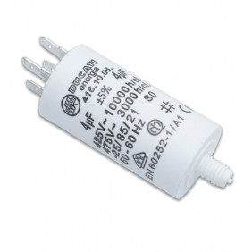 Capacitor Ducati 450V 4 UF with double Faston Tang 416100664.CU