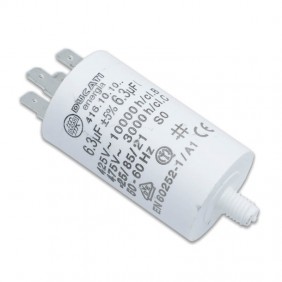 Capacitor Ducati 450V 6,3 UF with double Faston Tang 416101064.CU