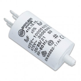 Capacitor Ducati 450V 8 UF with double Faston Tang 416101364.CU