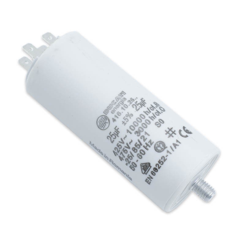 Condensatore Ducati 450V 25 UF con doppio Faston Codolo 416102664.CU