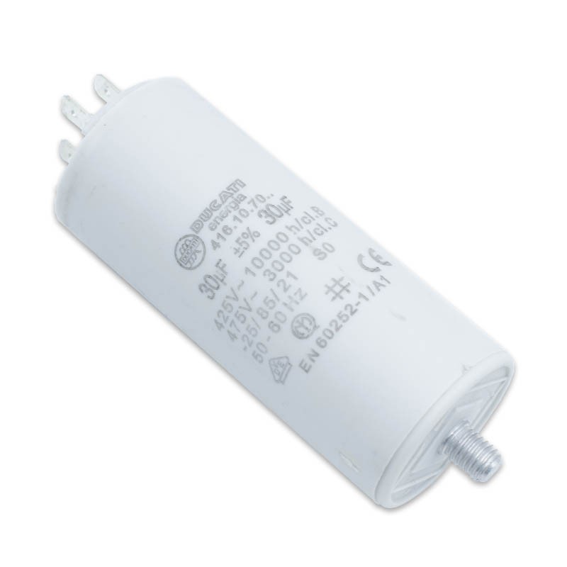 Kondensator Ducati 450V 30 UF mit doppeltem Faston Lötstift 416107064.CU