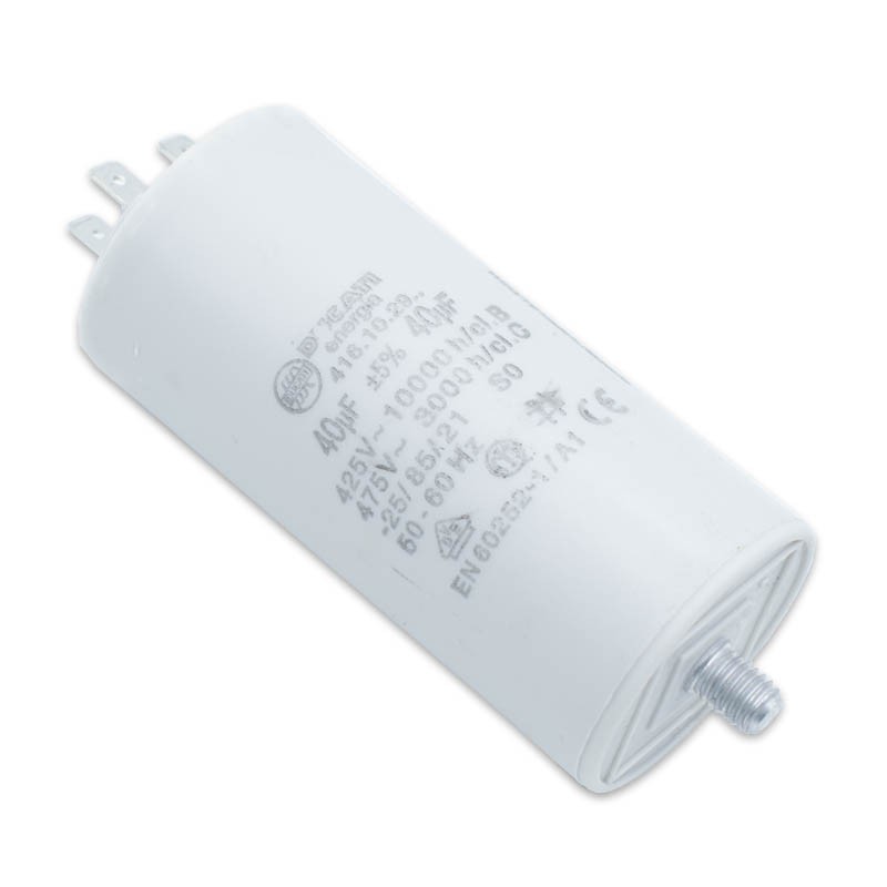 Kondensator Ducati 450V 40 UF mit doppeltem Faston Lötstift 416102964.CU