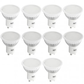 Kit d'ampoules LED Beghelli 7W GU10 3000K 10 pièces 56857