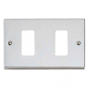 Placca Master 2 fori inox per supporti master...