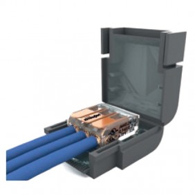 Etelec SHELL BOX FLAT 113 IPX8 aislamiento de gel MJBF113 Conexión de cables Etelec