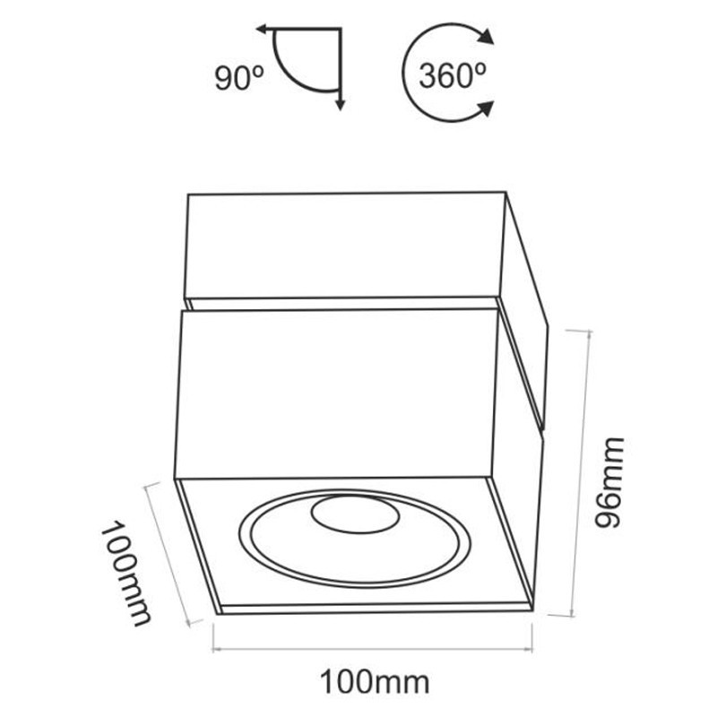 Lámpara de pared Beneito y Faure RUBYC NEGRO 14W Tres colores Negro 4231