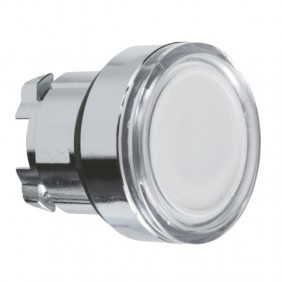 Testa Pulsante luminoso Schneider Telemecanique Bianco per LED ZB4BW313