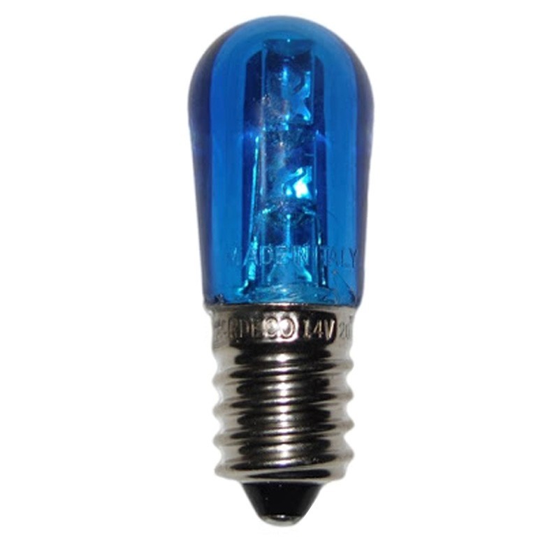 Bombilla luminosa Wimex 3 LED 0.24W E14 14V Color azul 4500934