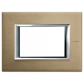 Bticino Placa Axolute 3 Módulos Titanio...