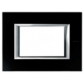 Bticino Placa Axolute 3 Módulos Vidrio Negro...