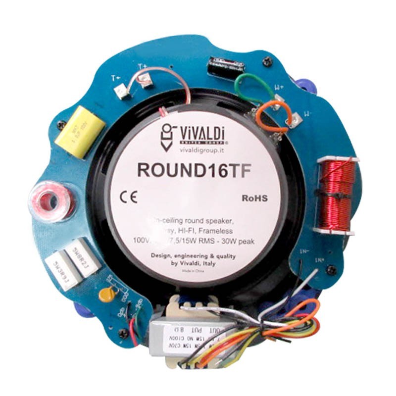Haut-parleur rond Vivaldi ULISSE encastré 15W/100V ROUND16TF