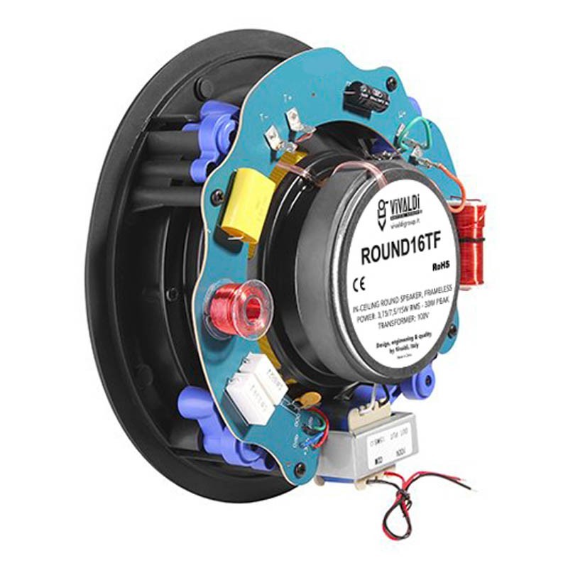 Haut-parleur rond Vivaldi ULISSE encastré 15W/100V ROUND16TF