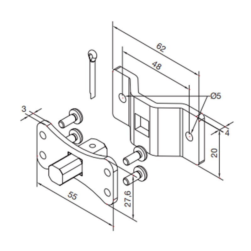 KIT Joli support pour moteurs de volets roulants série TTGO 625.10012/AX