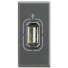 Toma de datos USB Bticino Axolute Antracita HS4285