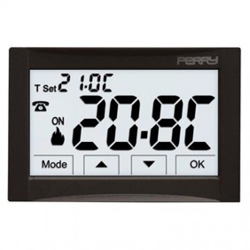 Thermostat Perry encastré noir alimentation...