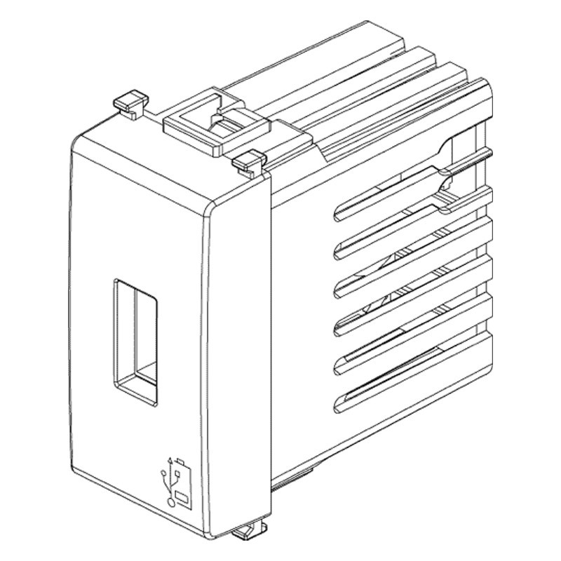 Presa USB Vimar Plana 5V1,5A Silver 14292.SL
