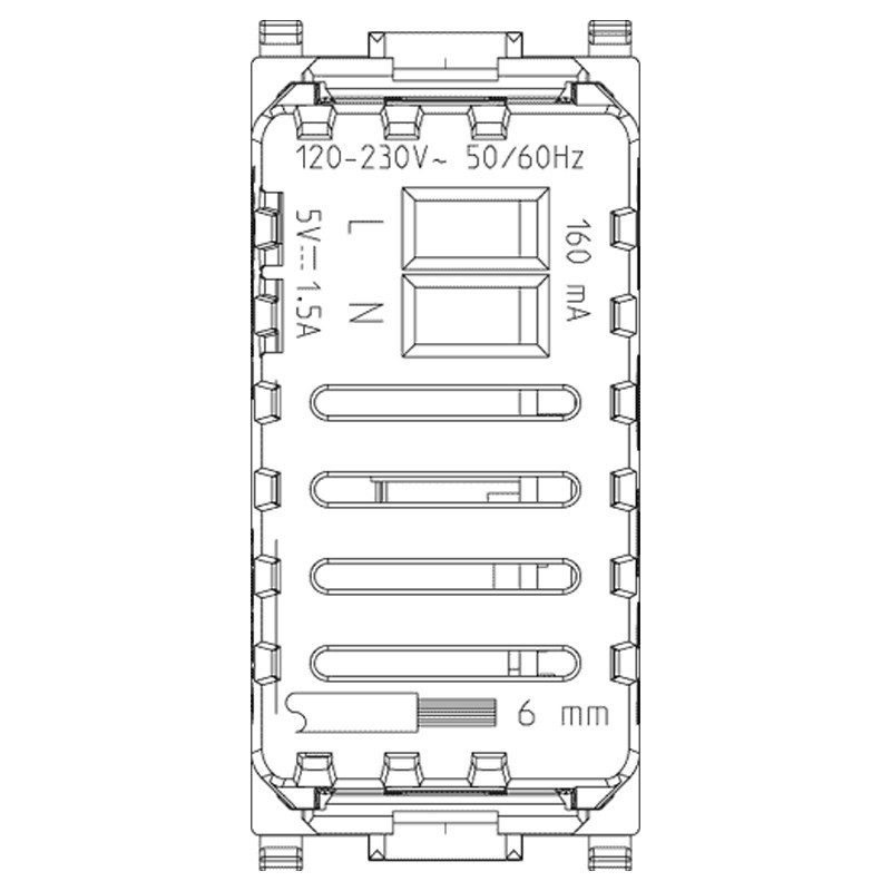 Vimar Plana 5V1.5A Weiß 5V1.5A USB-Steckdose 14292