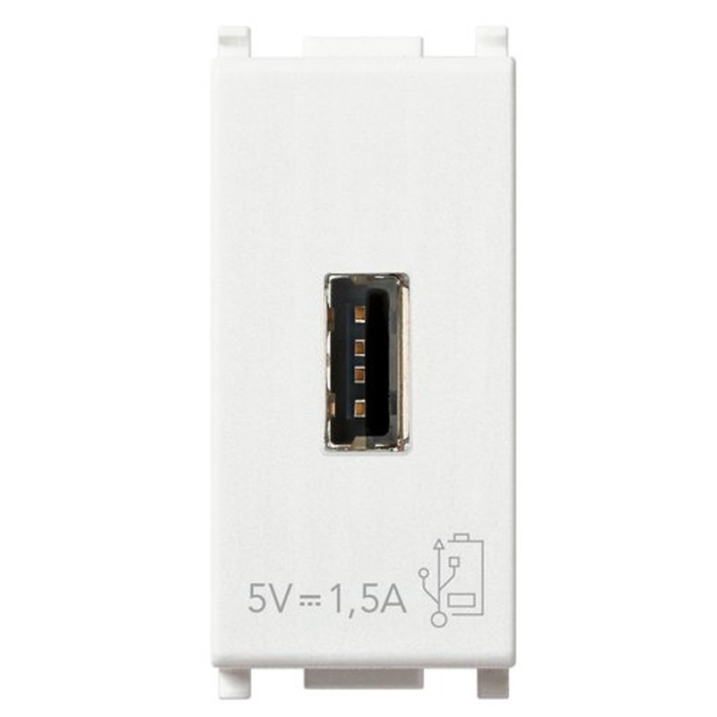 Vimar Plana 5V1.5A White 5V1.5A USB Socket 14292 Vimar Plana 5V1.5A White 5V1.5A USB Socket 14292