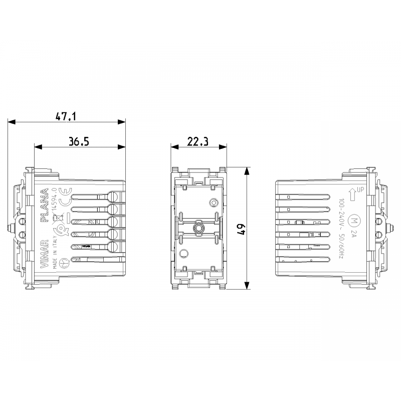 Vimar Plana Connected Dual Control pour volets roulants Blanc 14594.0