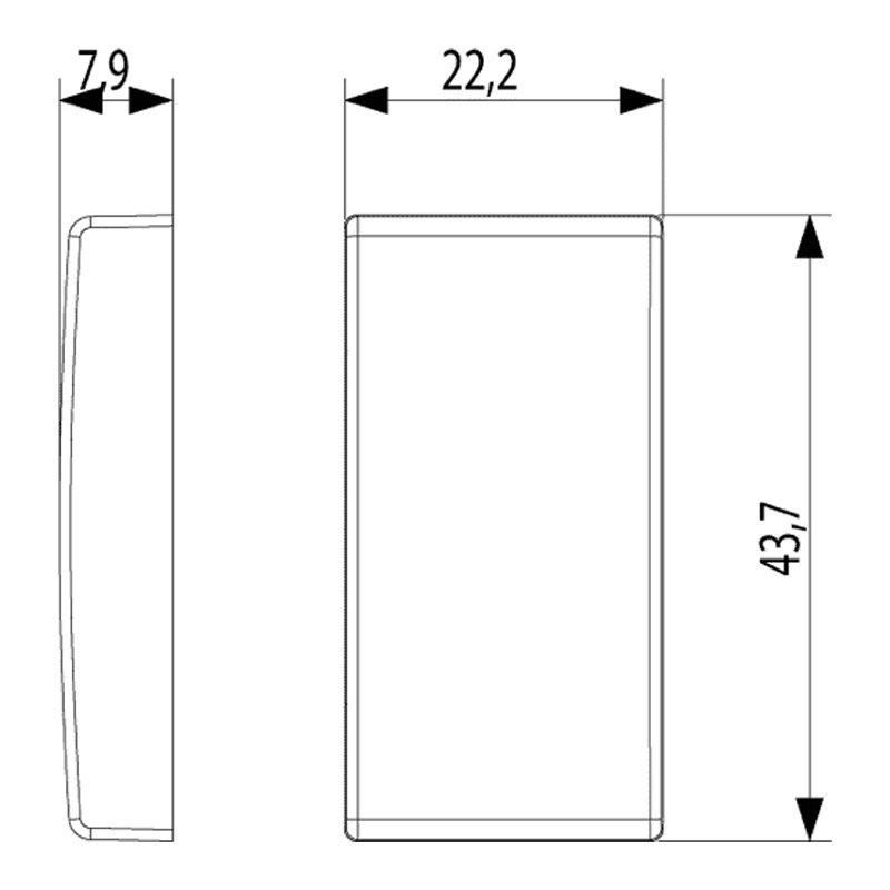 Auswechselbarer beleuchtbarer Vimar Plana-Knopf 1 Modul 14021