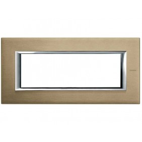 Bticino Axolute Platte 6 Module Titan gebürstet...