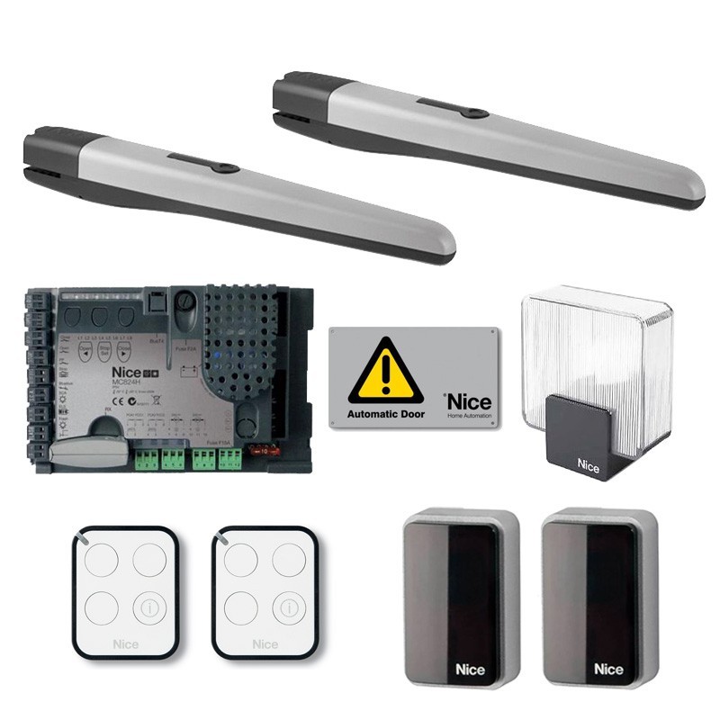 KIT Automazione Cancello a battente Nice fino a 3 Metri 24VDC TOONA4024BDKCE