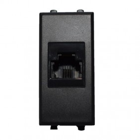 Phone jack Ave Tekla RJ11 color black 1 module 445024