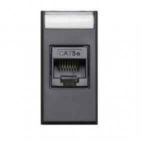 Daten-port, Ave-Tekla RJ45 CAT.5E UTP schwarz 1 modul 445027C5E